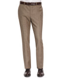 Benson Sharkskin Wool Trousers, Taupe
