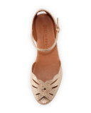 Lilly Moon Demi Wedge d'Orsay Sandal, Gold