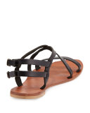 Socoa Strappy Leather Sandal, Black