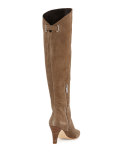 Tasmin Suede Knee Boot, Taupe