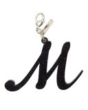 Alphabet M Bag Charm, Starlight Silver