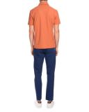 Cotton-Silk Polo Shirt, Orange