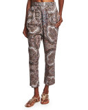 Epoque Paisley-Print Lounge Pants