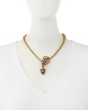 Estate Antique Snake Necklace in 18K Gold