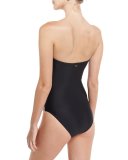 Printed Bandeau One-Piece Swimsuit