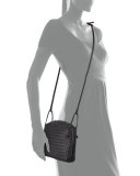 Intrecciato Messenger Bag, Navy