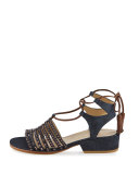 Skippity Denim Strappy Sandal, Navy