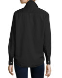 Eileen Button-Front Shirt, Black
