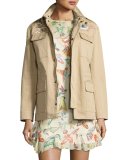 Embroidered Military Jacket, Sand