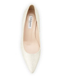Minu Kitten-Heel Pump, Soft Gold