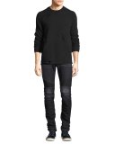 Blinder Biker Skinny Jeans, Faded Black