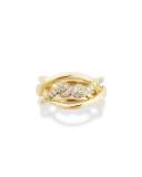 11.5mm Continuance 18K Ring with Diamonds, Size 7
