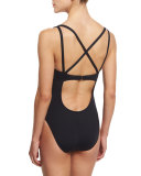 Game Set Mesh-Cutout One-Piece Swimsuit