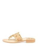 Napa Valley Cork Thong Wedge, Natural/Gold