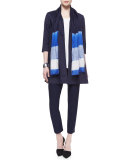 Washable Stretch-Crepe Ankle Pants, Midnight 