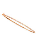 18k Rose Gold & Pave White Diamond Micro Bangle