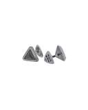 Glam'Azone Triangle Cufflinks in 18K Black Gold