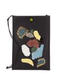 Medicine Small Sequined Leather Pouch Bag, Black/Multi