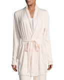 Short Pima Cotton Wrap Robe