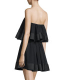 Not-To-Be Tiered Mini Dress, Black
