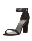 Walkway 90mm Suede Ankle-Wrap Sandal