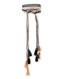 Chain-Trim Chiffon Neckerchief