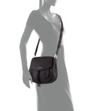 Maverick Leather Shoulder Bag, Black