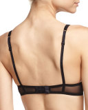 Lace Flirt Demi-Cup Bra, Black