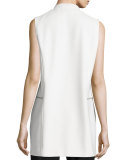 Arlena Long Textured Stretch-Knit Vest
