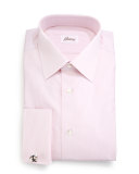 Rope-Stripe French-Cuff Dress Shirt, Pink