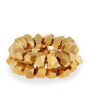 22K Gold-Plated Nugget Stretch Bracelet