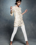 Ponte Slim Ankle Pants, Ivory 