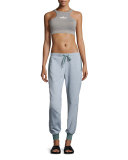 Essentials Drawstring Sweatpants, Chalk Blue Melange