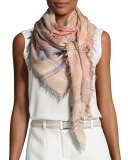 Prisca Geometric Lightweight Scarf, Multicolor