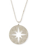 Large Cutout Pavé Diamond Starburst Pendant Necklace