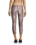 Confetti Glitter Capri Performance Leggings