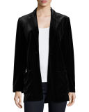 Velvet Button-Front Jacket 