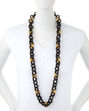 Jinsi Dark Horn Round Chain Necklace