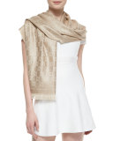Shimmer Stencil Scarf, Gold