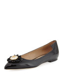 Melody Patent Leather Flat, Black
