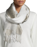 Hand-Loomed Silk/Organic Cotton Scarf W/ Openings 