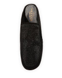 Gadar Crystal Suede Mule, Black