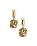 Sea Leaf 18K Gold & Green Amethyst Earrings