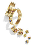 19k Gold Iolite Stud Earrings