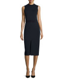 Antlia Fixture Ponte Suede-Trim Sheath Dress