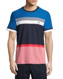 Honeycomb Jersey Colorblock T-Shirt, Blue/Multicolor
