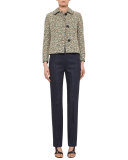Static Tweed Three-Button Jacket, Multi
