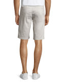 Griffin Flat-Front Shorts, Taupe 