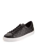 Albert Studded Leather Low-Top Sneakers, Black