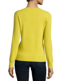 Long-Sleeve V-Neck Cashmere Top